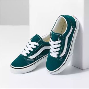 Vans Kids Sneakers in Green and White